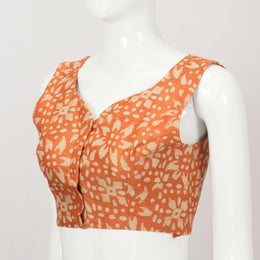 Orange Tussar Silk Blouse - Avishya