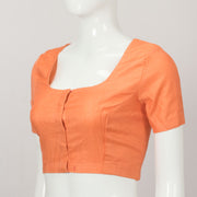 Peach Handcrafted Tussar Cotton Blouse - Avishya