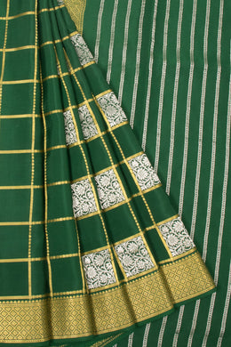 Green Mysore Crepe Silk Saree - Avishya