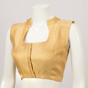 Gold Handcrafted Banarasi Silk Blouse - Avishya
