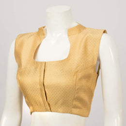 Gold Handcrafted Banarasi Silk Blouse - Avishya