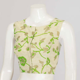 Grey Handcrafted Tussar Silk Blouse - Avishya