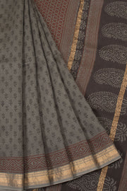 Grey Bagh Printed Silk Cotton Saree - Avishya