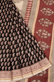 Black Bagh Printed Silk Cotton Saree - Avishya