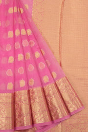 Pink Banarasi Organza Saree 10064569