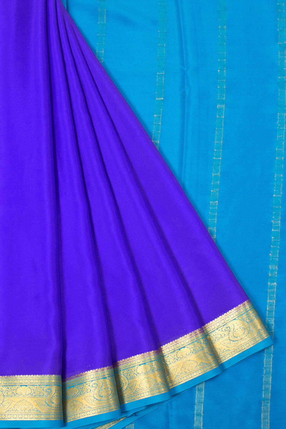 Mauve Purple Mysore Crepe Silk Saree 10064634
