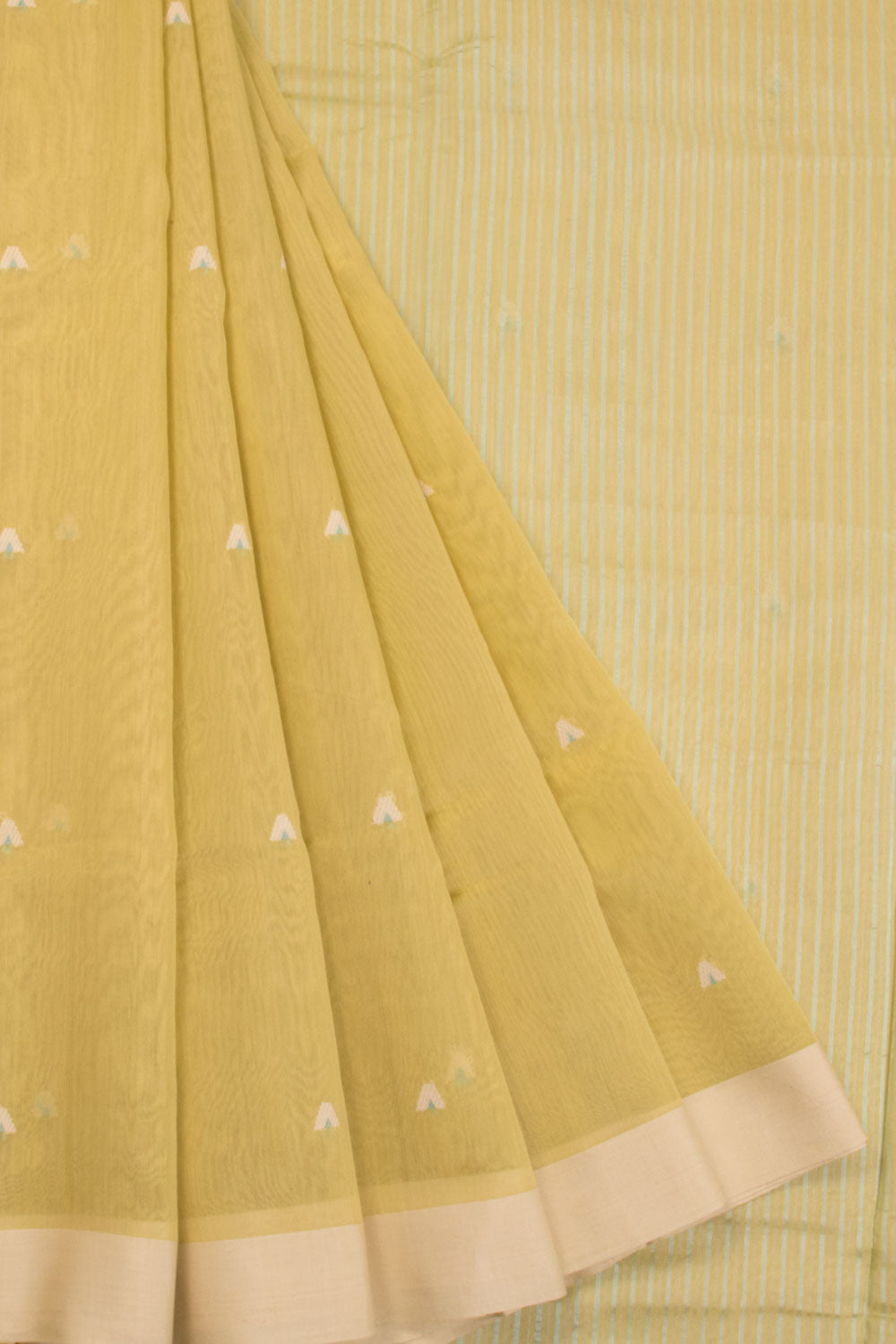 Yellow Handloom Chanderi Silk Cotton Saree 10064672