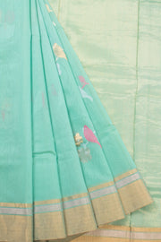 Blue Handwoven Chanderi Silk Cotton Saree - Avishya