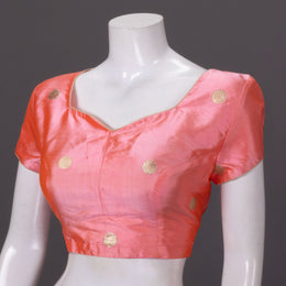 Orange Banarasi Silk Blouse - Avishya