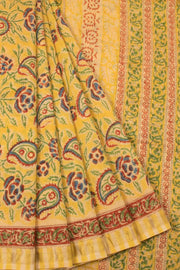 Yellow Anokhi Hand Block Printed Saree - Avishya