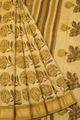 Cream Anokhi Hand Block Printed Saree - Avishya