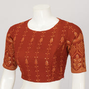 Brown Sequin Embroidered Georgette Blouse -Avishya