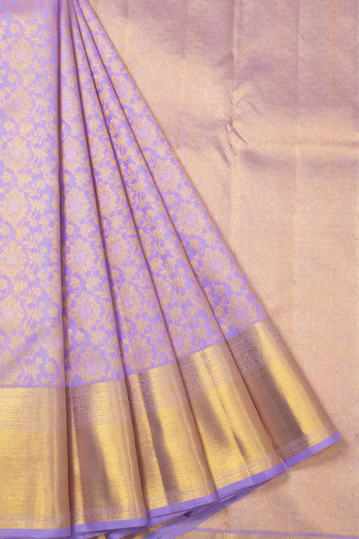 Lavendar Bridal Kanjivaram Silk Saree - Avishya