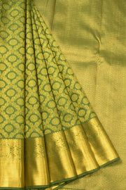 Pine Green Bridal Kanjivaram Silk Saree 10064983