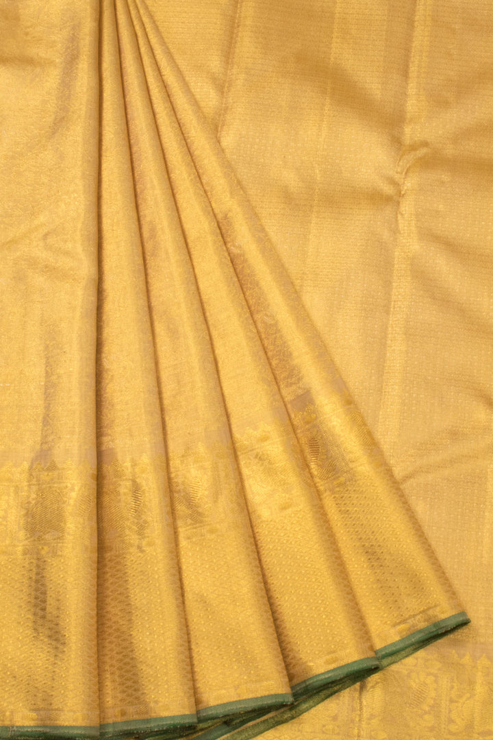 Beige Gold Bridal Kanjivaram Silk Saree - Avishya