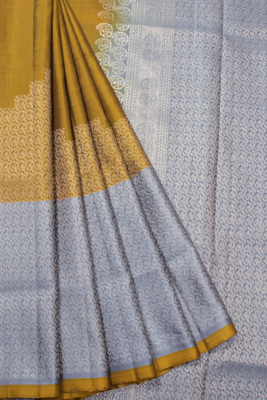 Gold Handloom Kanjivaram Soft Silk Saree - Avishya