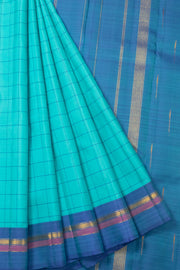 Blue Handloom Kanjivaram Silk Saree 10065036