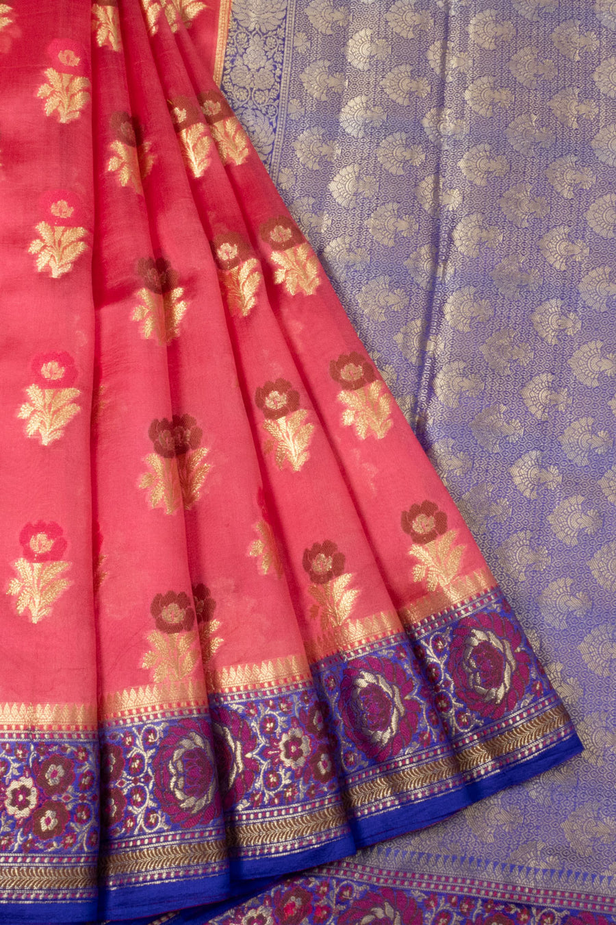 Pink Handloom Banarasi Summer Silk Saree - Avishya