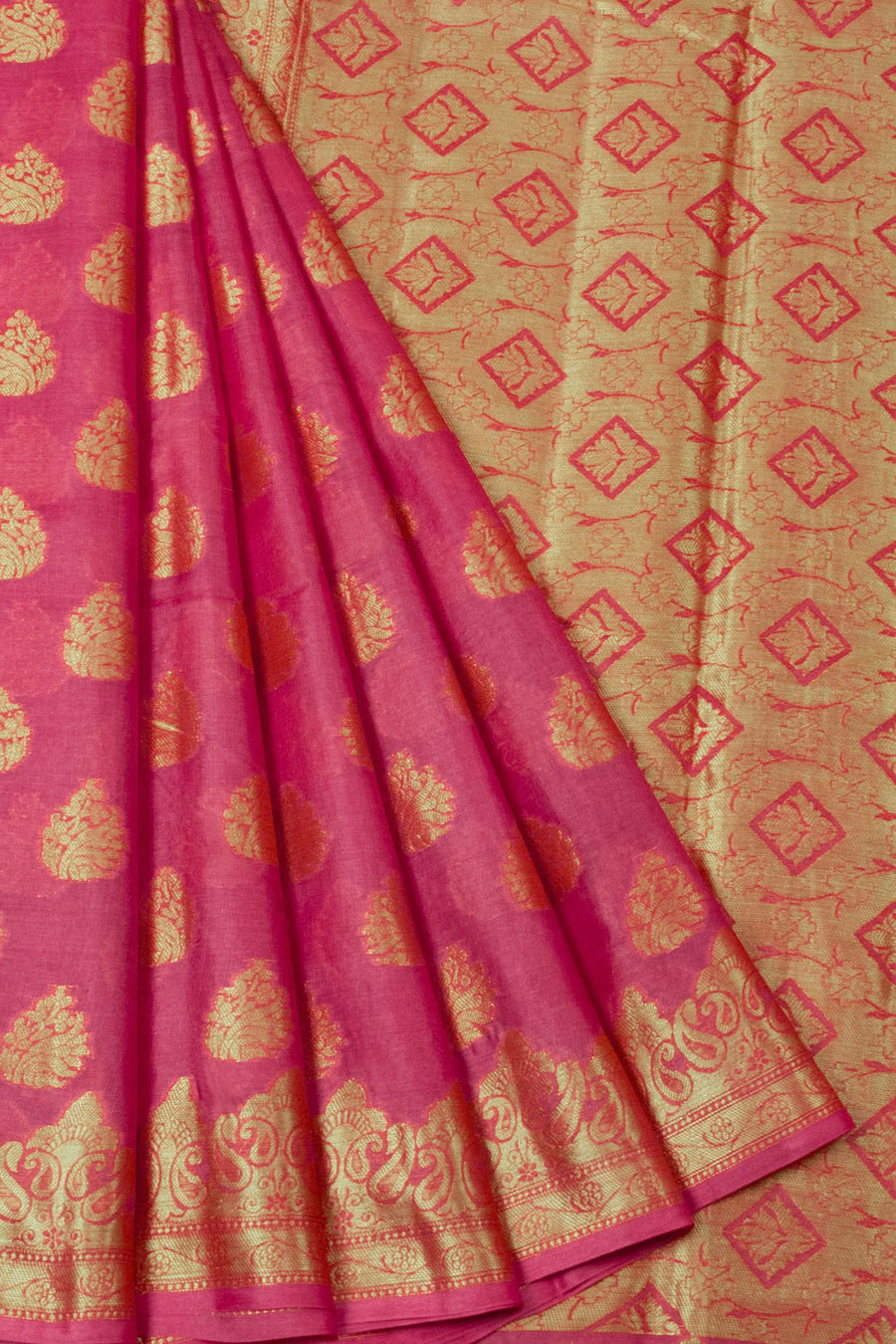 Red Handloom Banarasi Raw Silk Saree - Avishya