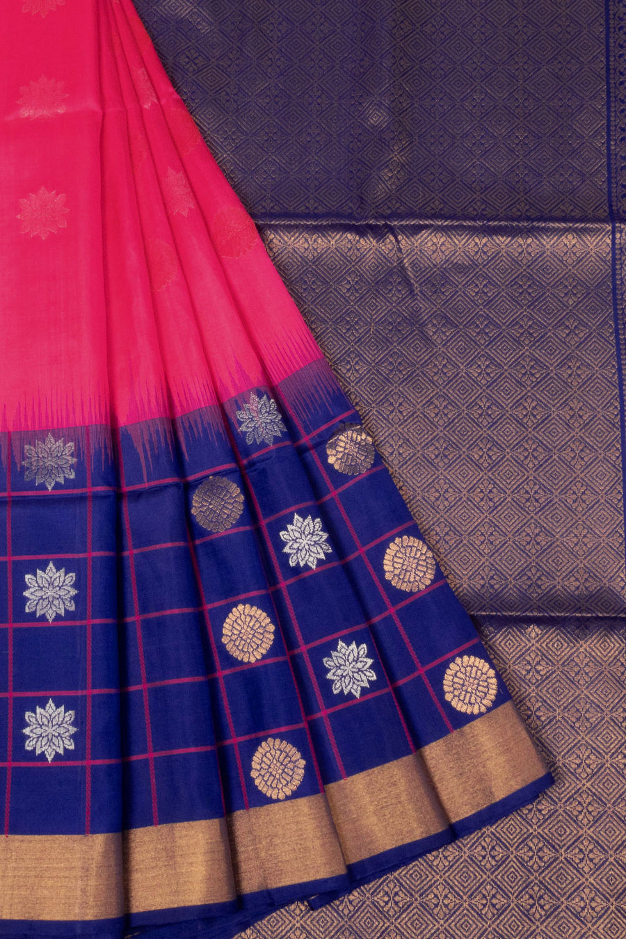 Pink Handloom Kanjivaram Soft Silk Saree - Avishya