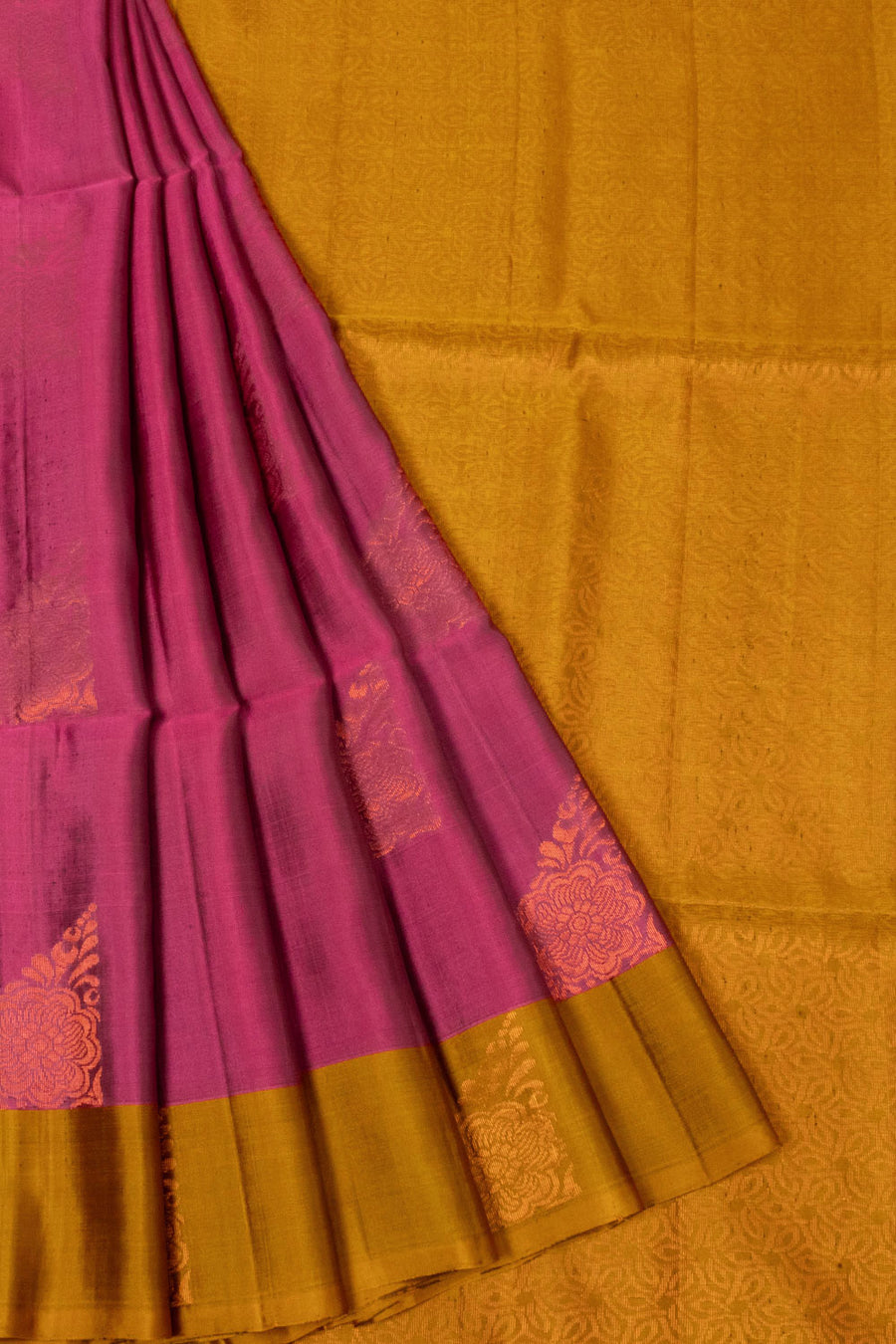 Plum Purple Handloom Kanjivaram Soft Silk Saree - Avishya