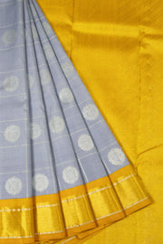 Grey Handloom Kanjivaram Silk Saree - Avishya