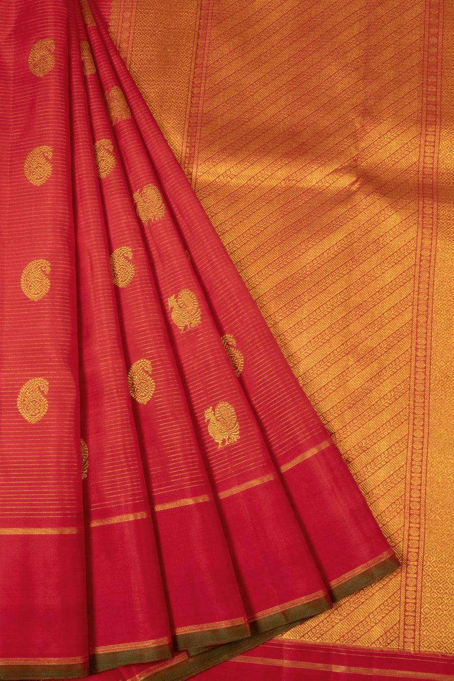Red Handloom Kanjivaram Silk Saree - Avishya