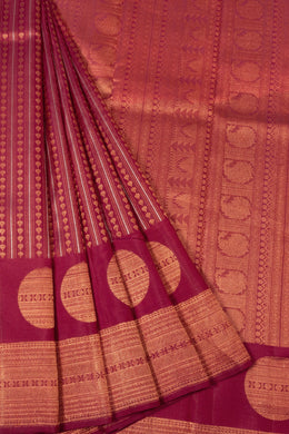 Maroon Bridal Handloom Kanjivaram Silk Saree - Avishya