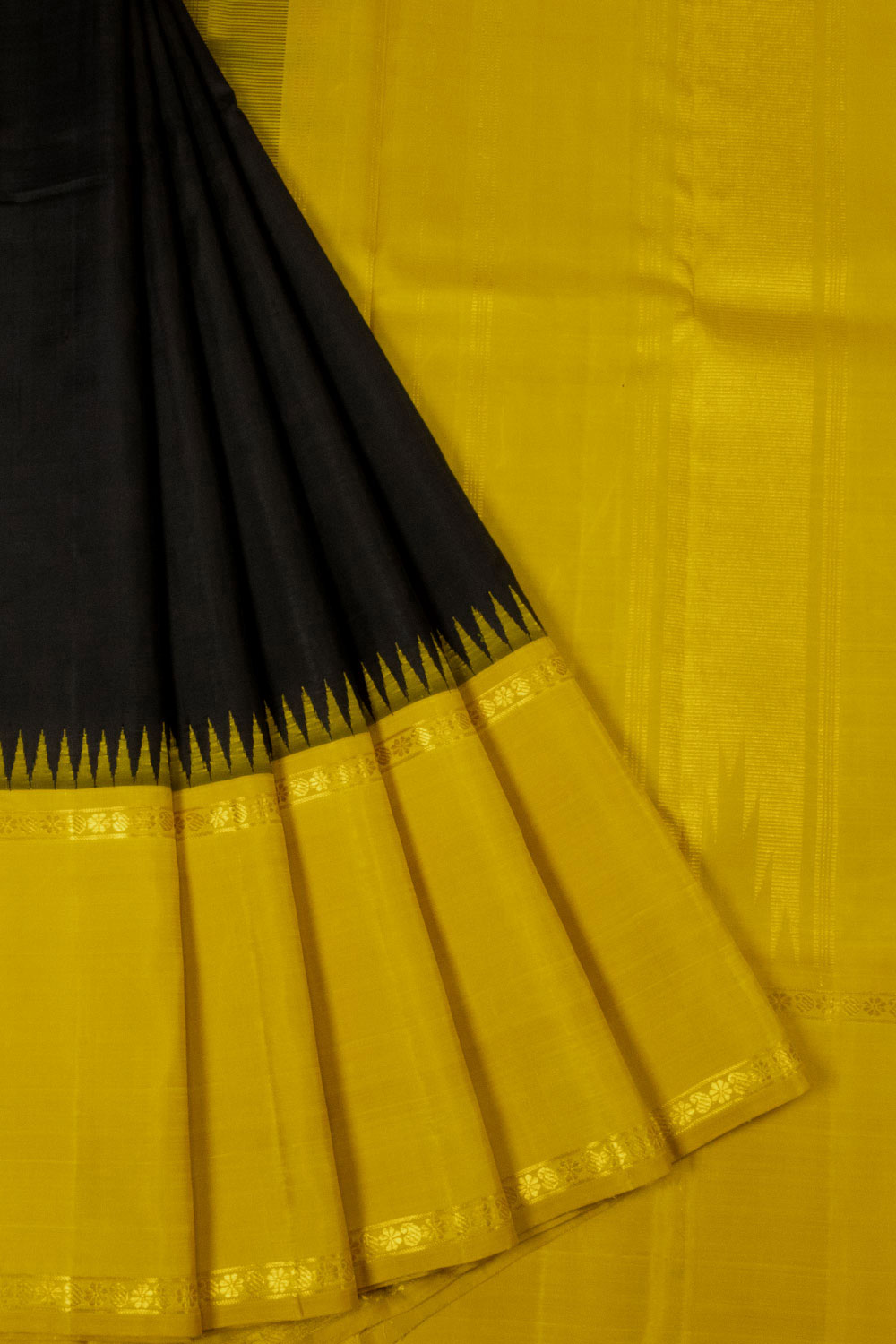 Black Handloom Kanjivaram Silk Saree- Avishya