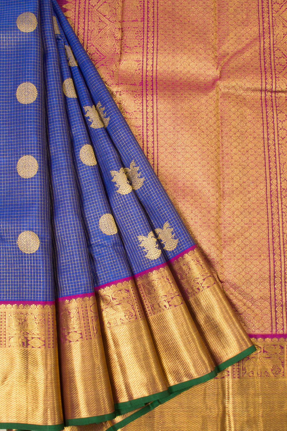 Blue Handloom Kanjivaram Silk Saree- Avishya