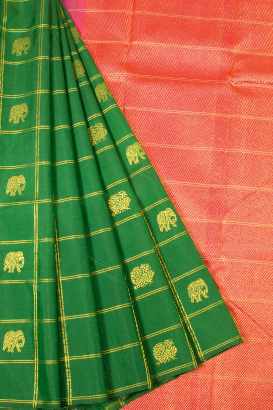 Green Handloom Kanjivaram Silk Saree - Avishya