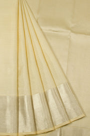  Beige Handloom Kanjivaram Silk Saree - Avishya