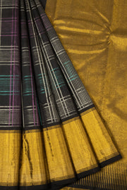 Black Handloom Kanjivaram Silk Saree- Avishya