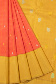 Orange Handloom Kanjivaram Silk Saree - Avishya