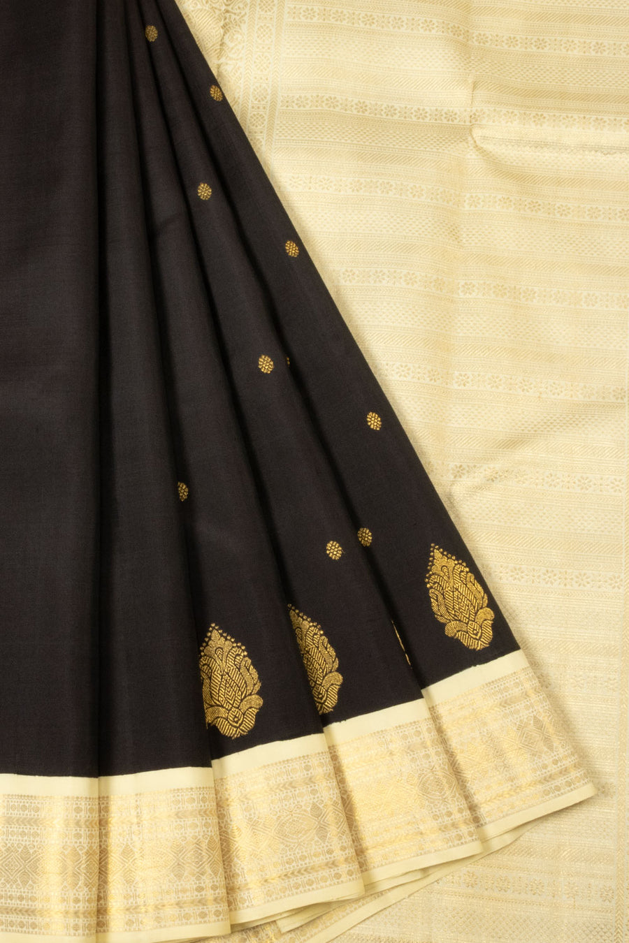 Black Bridal Kanjivaram Silk Saree - Avishya