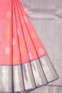 Orange Handloom Kanjivaram Silk Saree  - Avishya