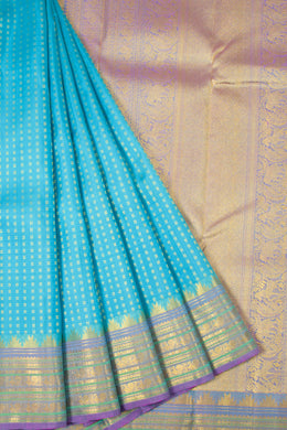 Blue Handloom Kanjivaram Silk Saree - Avishya