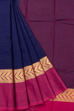 Blue Handloom Dhaniakhali Cotton Saree - Avishya