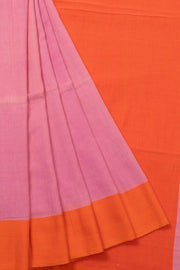 Pink Handloom Dhaniakhali Bengal Cotton Saree  - Avishya