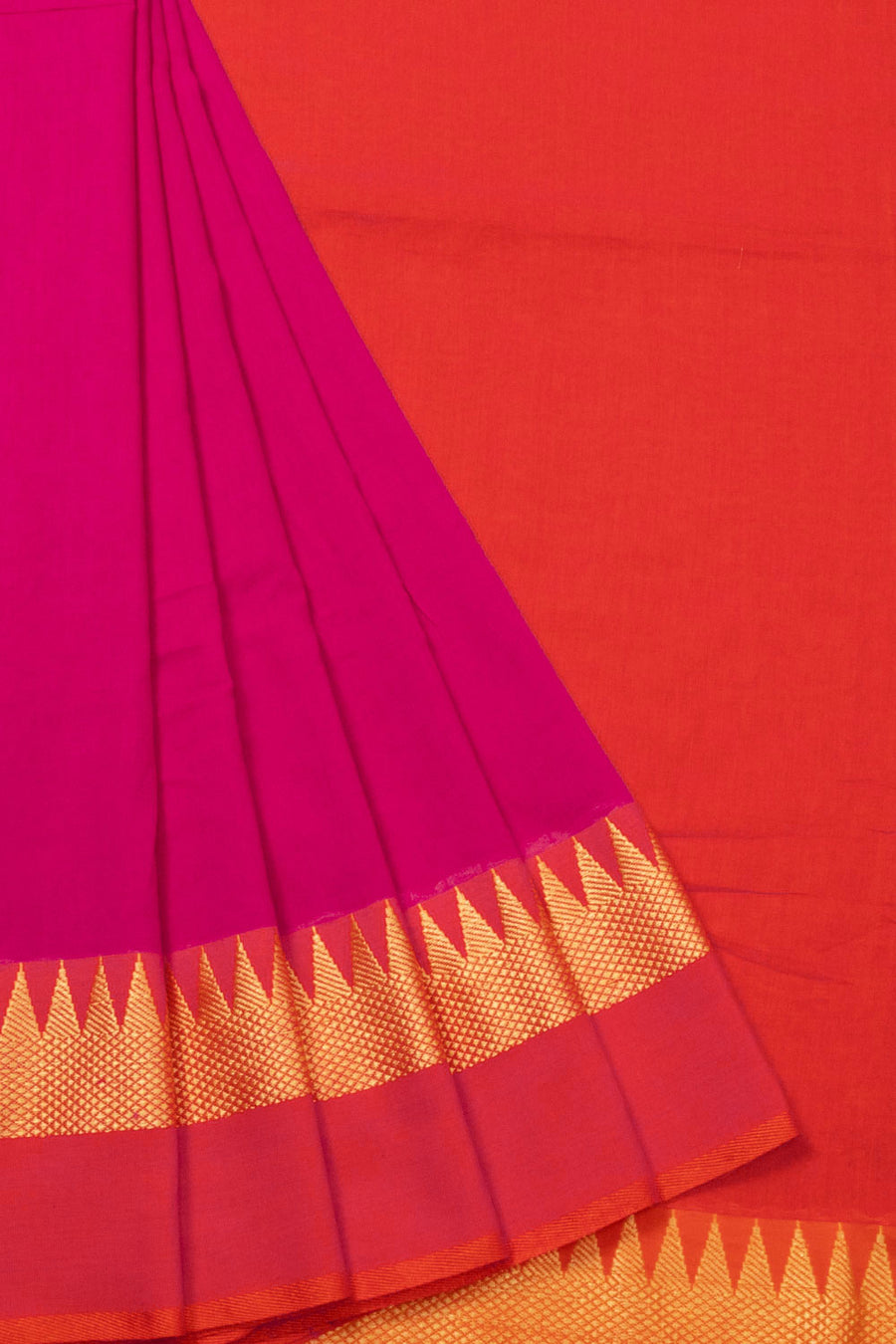 Pink Handloom Dhaniakhali Bengal Cotton Saree - Avishya