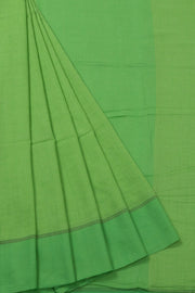 Green Handloom Khadi Bengal Cotton Saree - Avishya