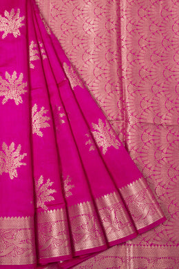 Pink Handloom Banarasi Chiniya Silk Saree 10065489