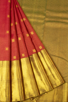 Red Handloom Kanjivaram Silk Saree - Avishya