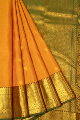 Orange Handloom Kanjivaram Silk Saree - Avishya