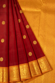 Maroon Handloom Kanjivaram Silk Saree - Avishya
