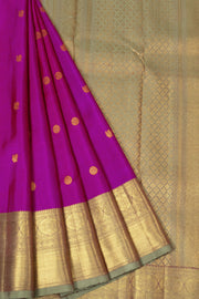 Violet Handloom Kanjivaram Silk Saree - Avishya