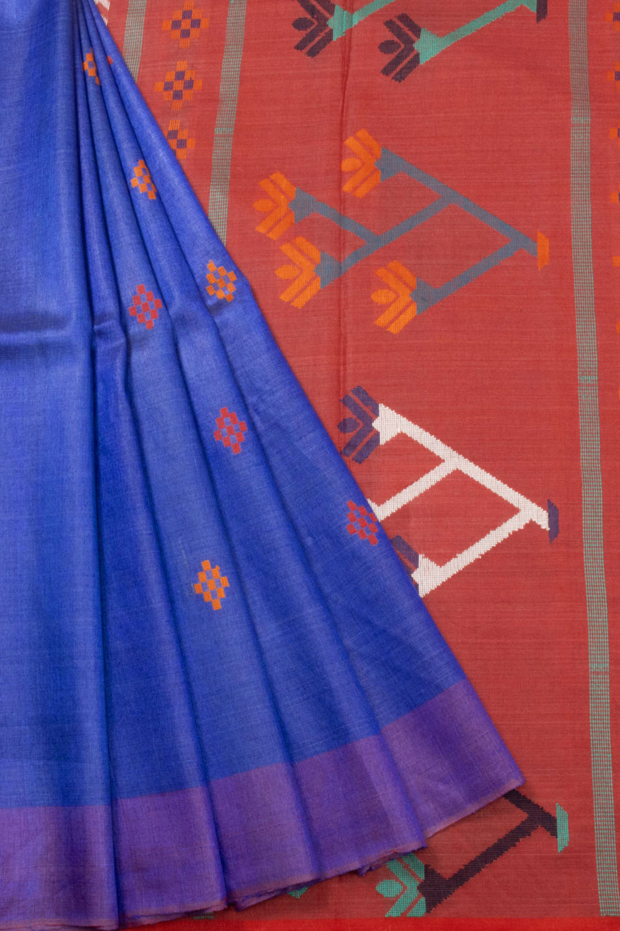 Azure Blue Handloom Kosa Silk saree - Avishya