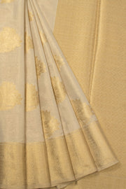 Beige Banarasi Tissue Silk Saree  - Avishya