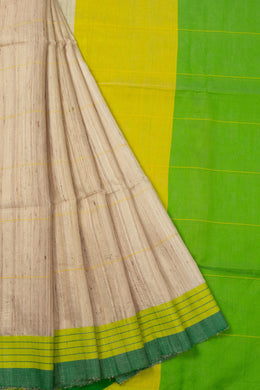 Beige Handloom Geecha Silk Saree - Avishya
