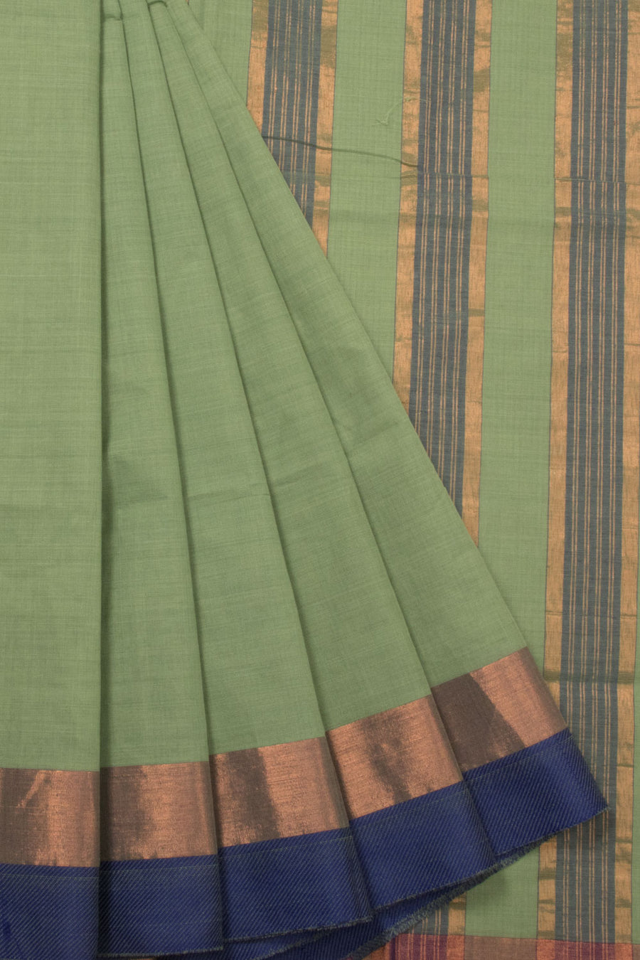 Mint Green Handloom Chettinad Cotton Saree -Avishya